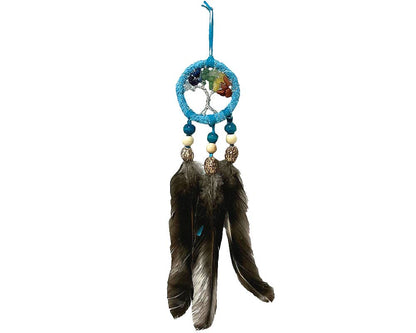 Small Tree of Life Chip Stone Dream Catcher Hanging Ornament