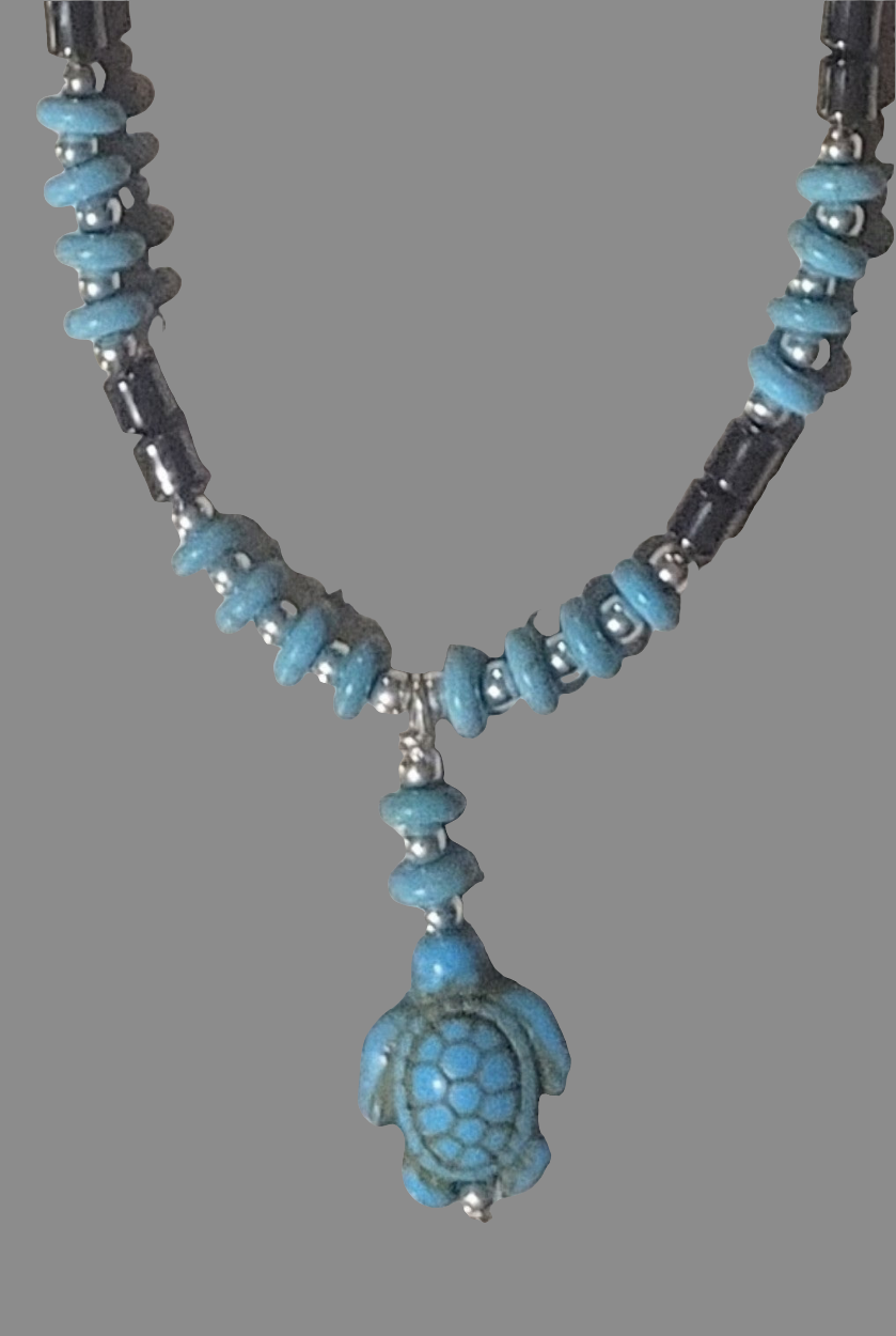 Handmade Turtle Earring/Necklace Set