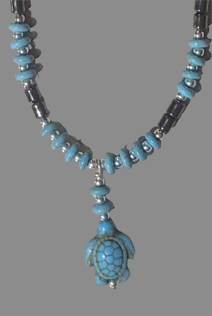 Handmade Turtle Earring/Necklace Set