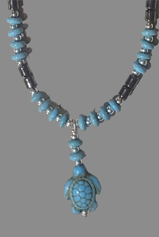Handmade Turtle Earring/Necklace Set