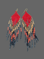 Handmade Beaded Fringe Earrings
