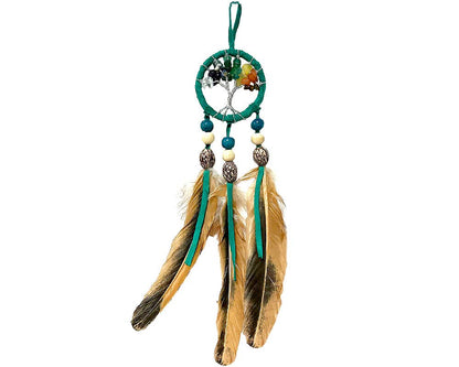 Small Tree of Life Chip Stone Dream Catcher Hanging Ornament