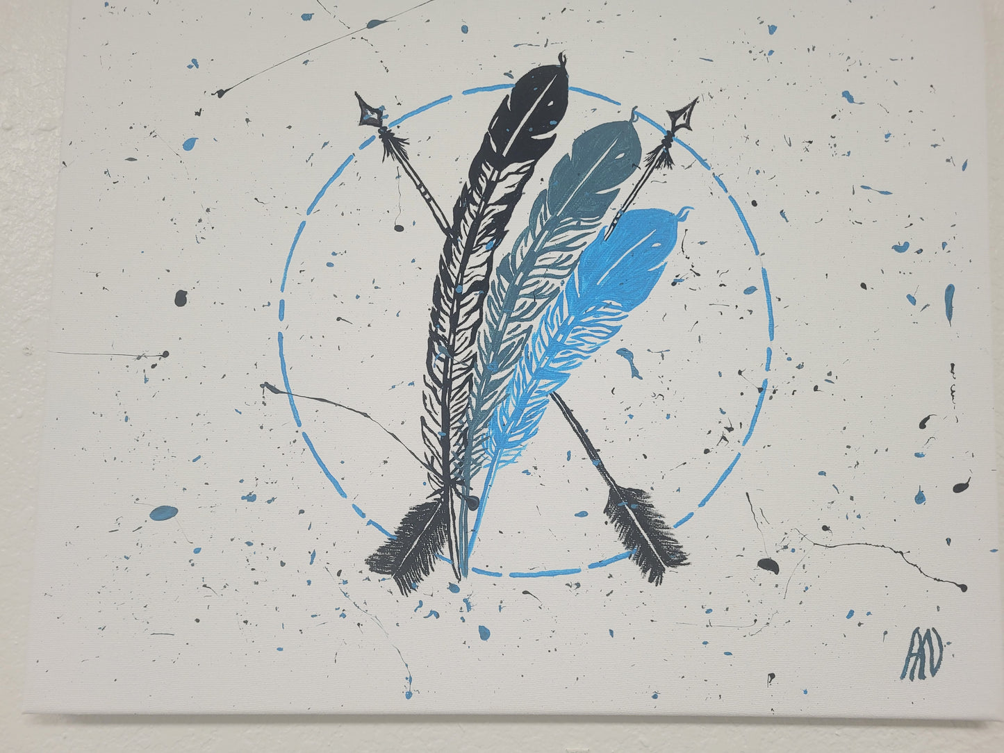3 Feathers Painting
