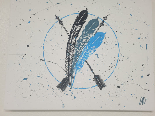 3 Feathers Painting
