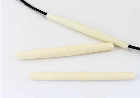 4" Bone Hair Pipe Bead-2pc