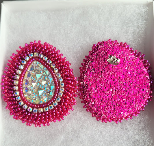 Handmade Beaded Earrings on Post
